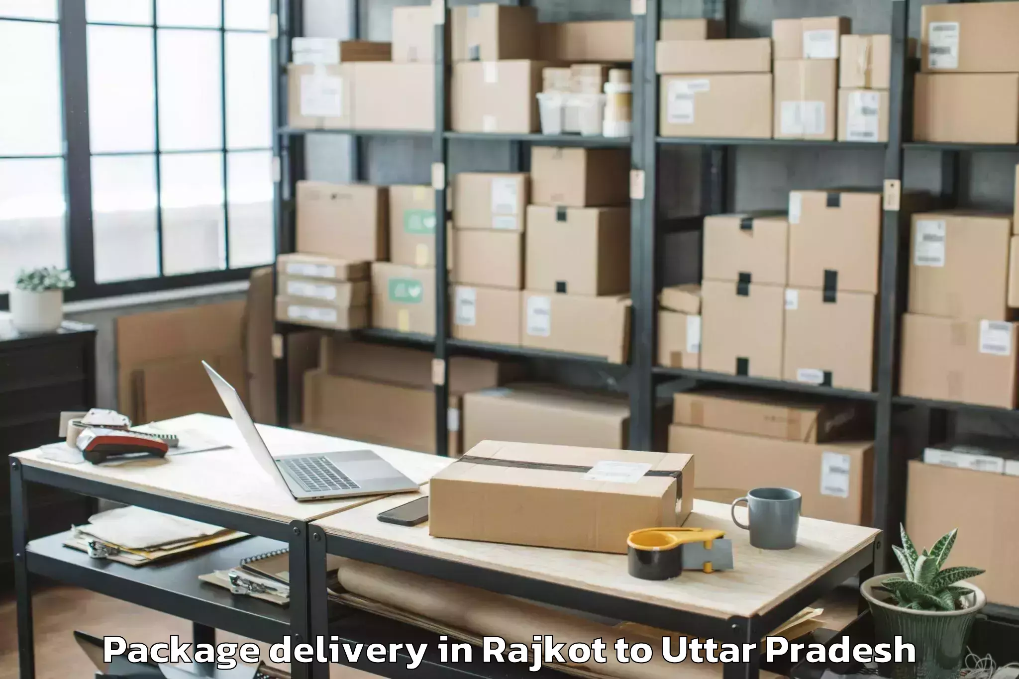 Reliable Rajkot to Sahaswan Package Delivery